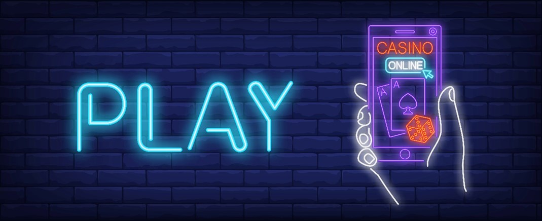 online casino neon sign